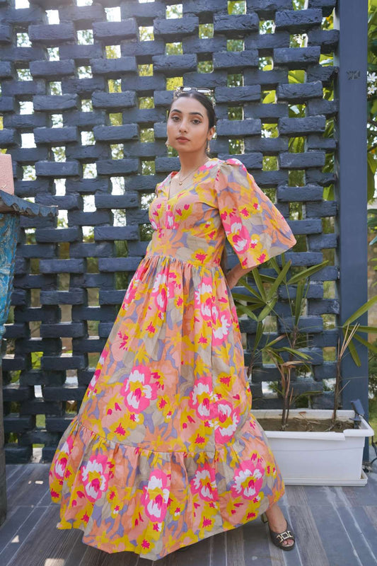 Rusty Rangrez Dress — a celebration of colours and comfort - 1650 - Gheraa10054