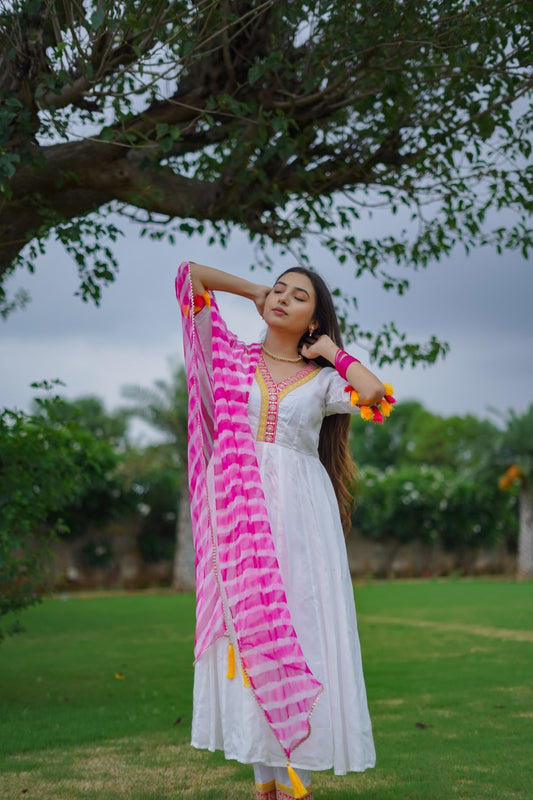 Chandni Leheriya Set - 2450 - Gheraa10064