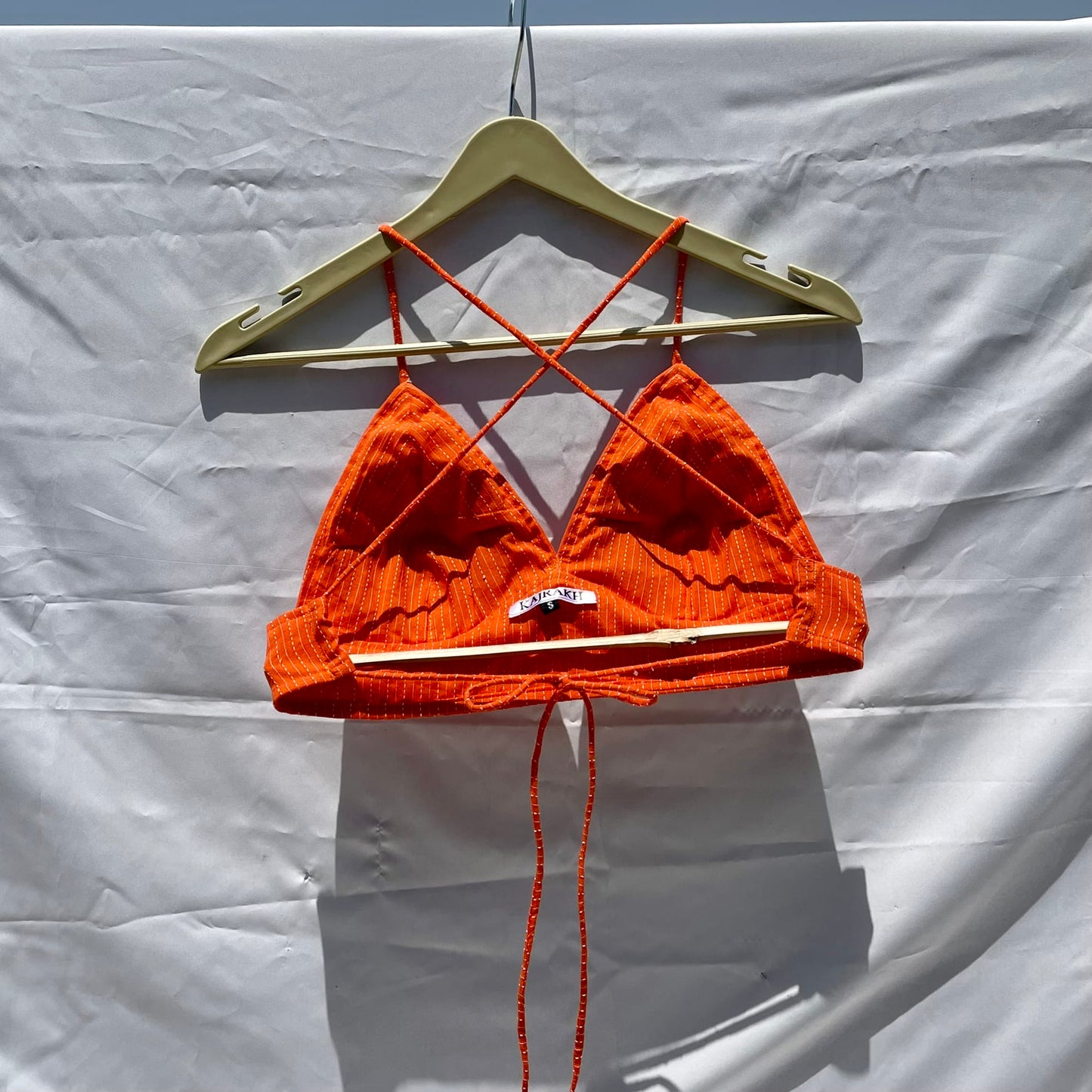Orange Kantha Cotton Bra- KJ0131