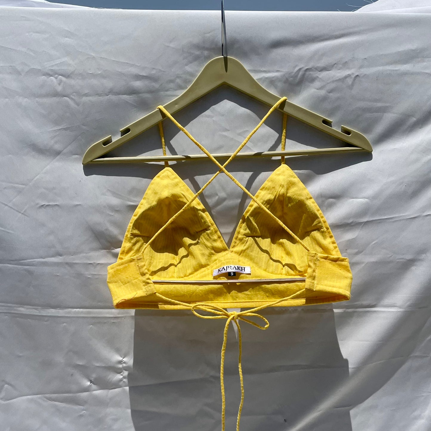 Lemon Kantha Cotton Bra - KJ0133