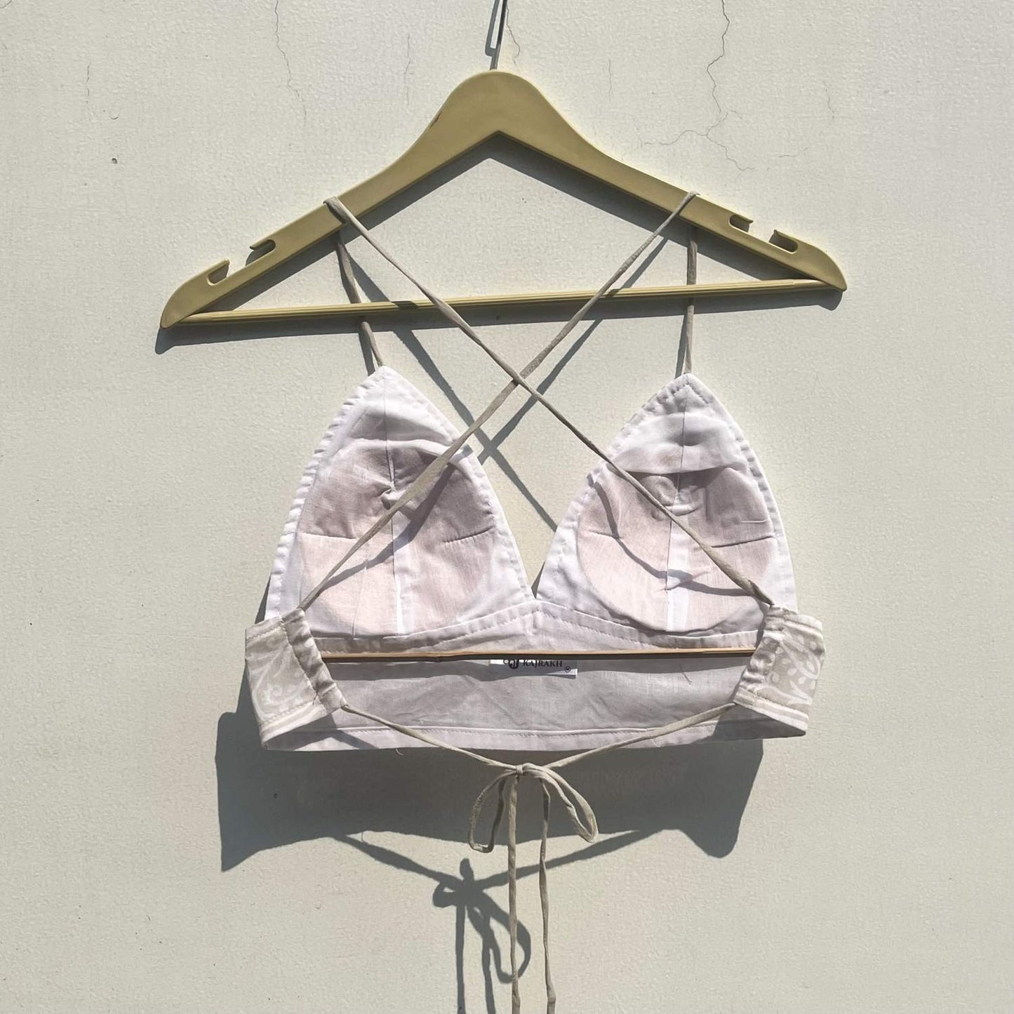 White Cream Jaal Mul Bra - KJ0757 ( Clearance Sale Item )