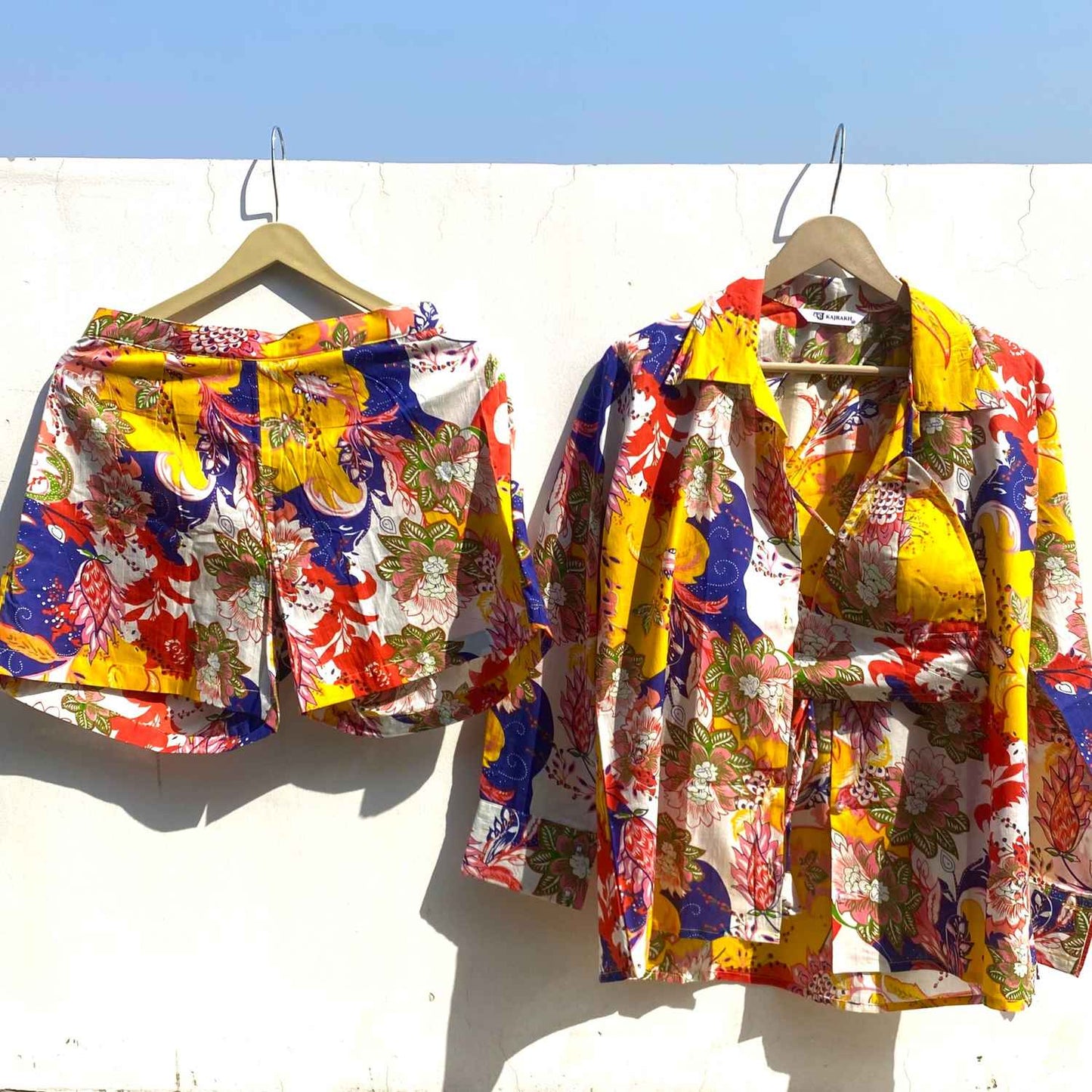 Yellow Abstract Coord Set - KJ0804 (( Clearance Sale ))