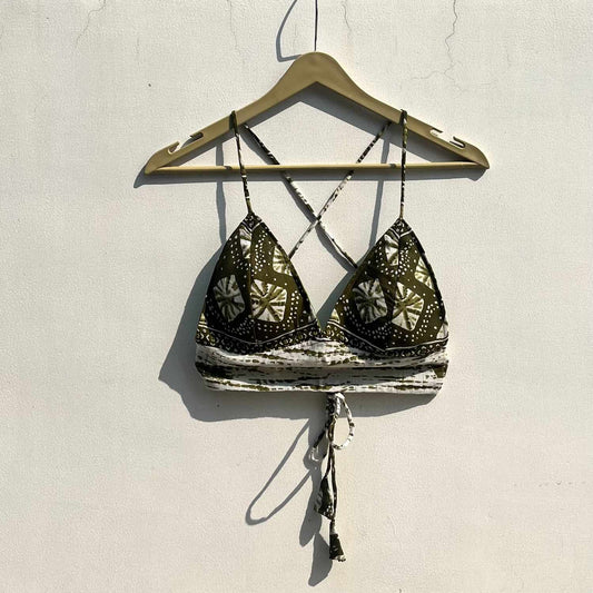 Green Shibori Bralette - KJ0774