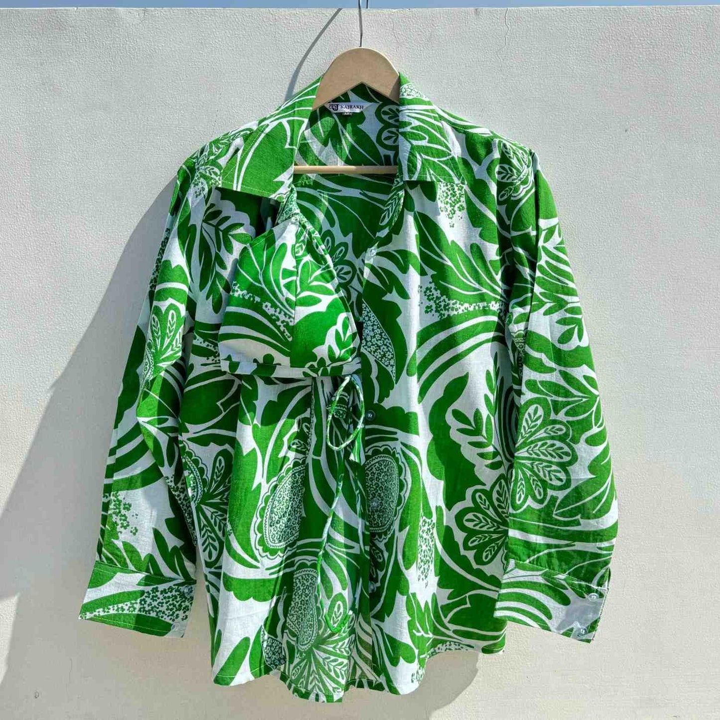 Green Abstract Floral Overall Combo - KJ0528