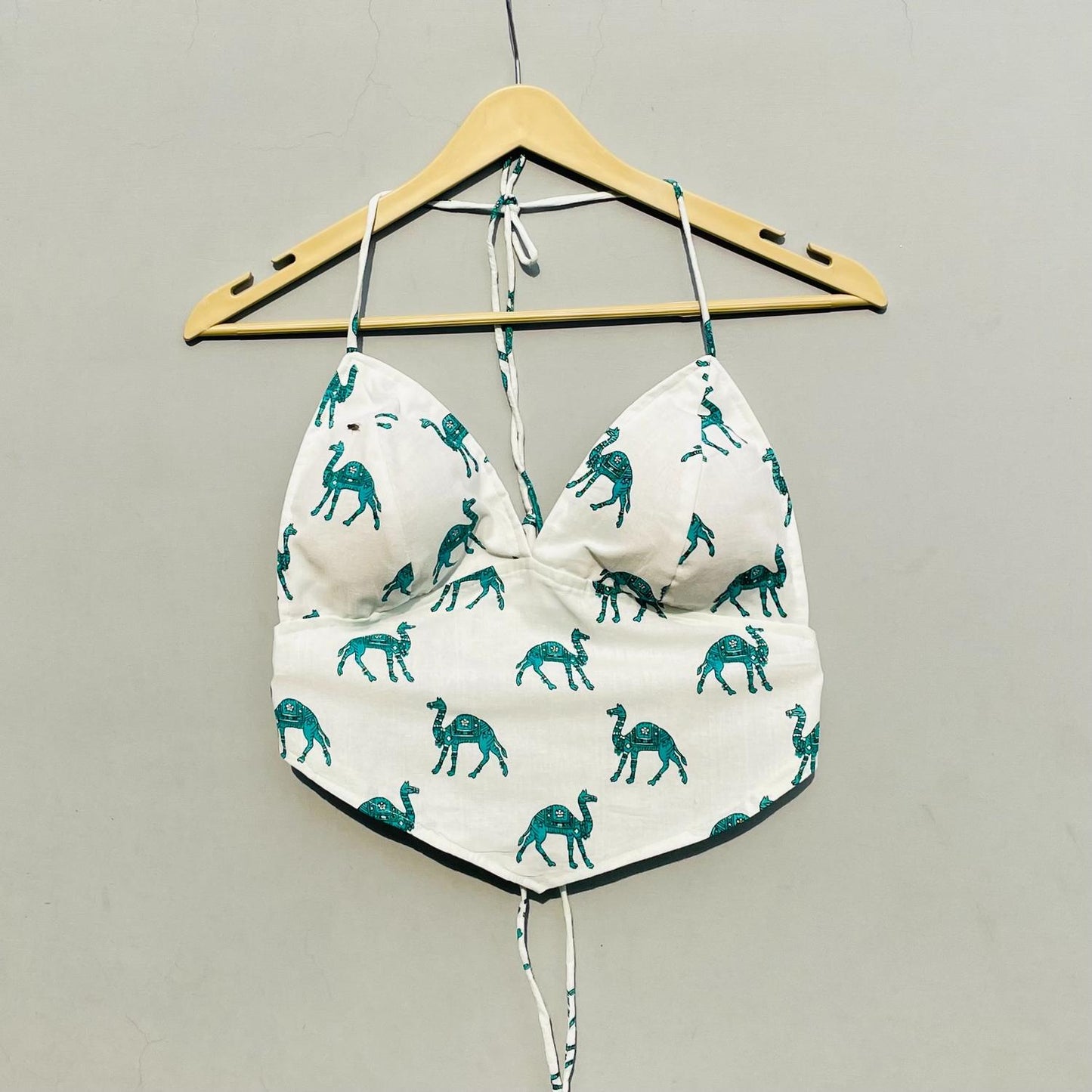 Rama Green Camel Cotton Bra - KJ0318