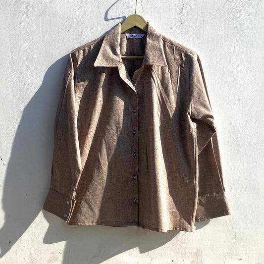 Brown Khadi Shirt - KJ0845