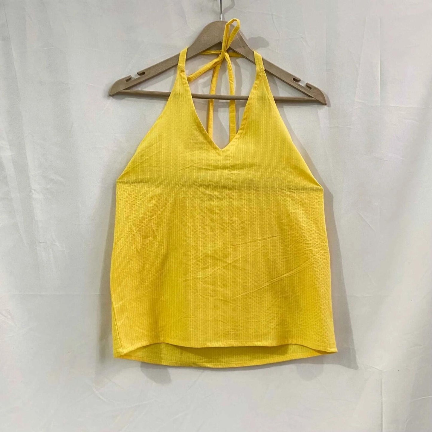 Lemon Yellow Kantha Halter Neck Top- KJ0089