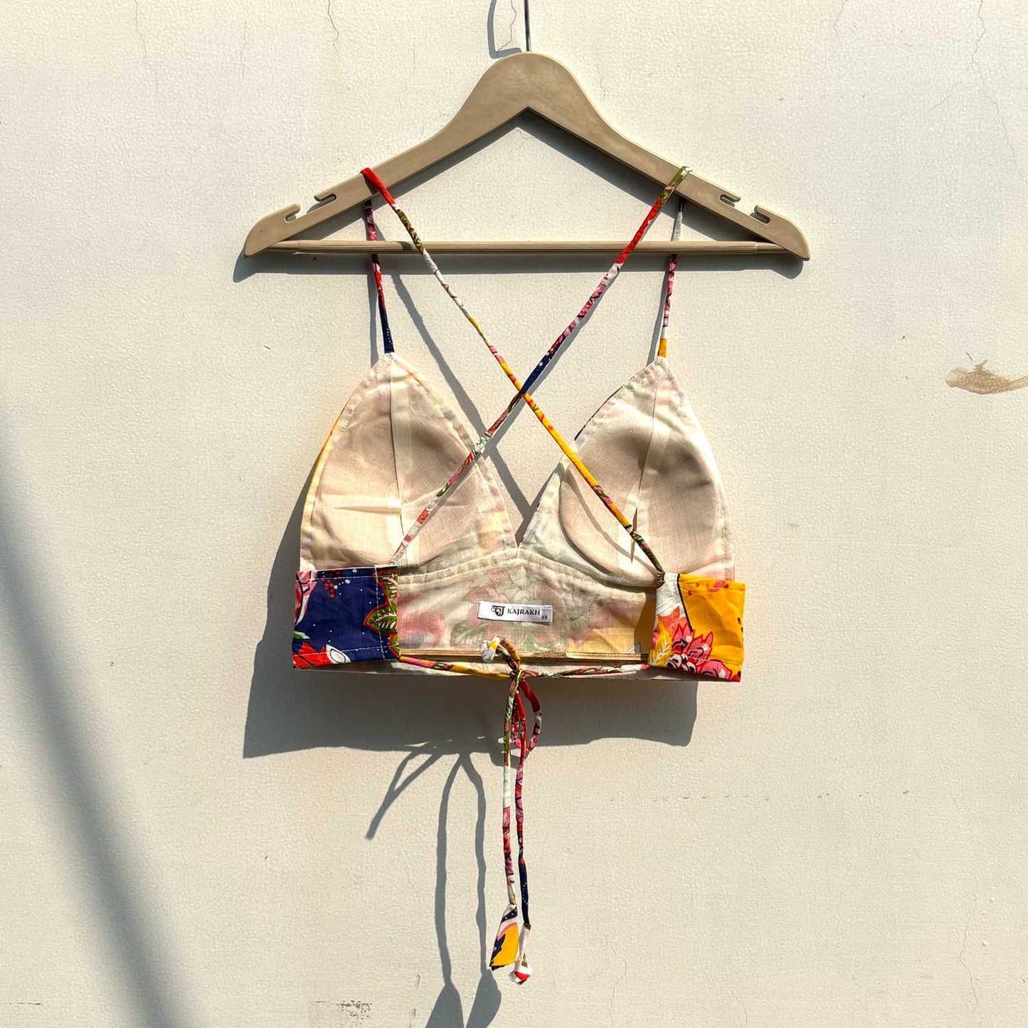 Yellow Abstract Bra - KJ0787 (( Clearance Sale Item ))