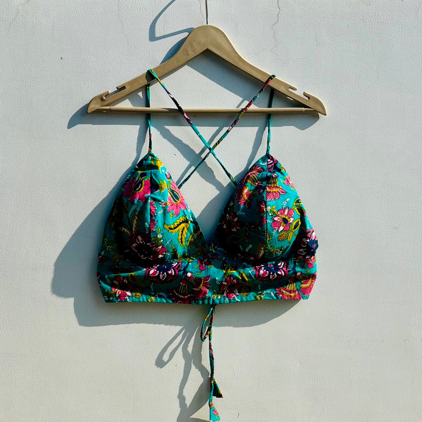 Rama Green Jaal Cotton Removable Pad Bra - KJ0818