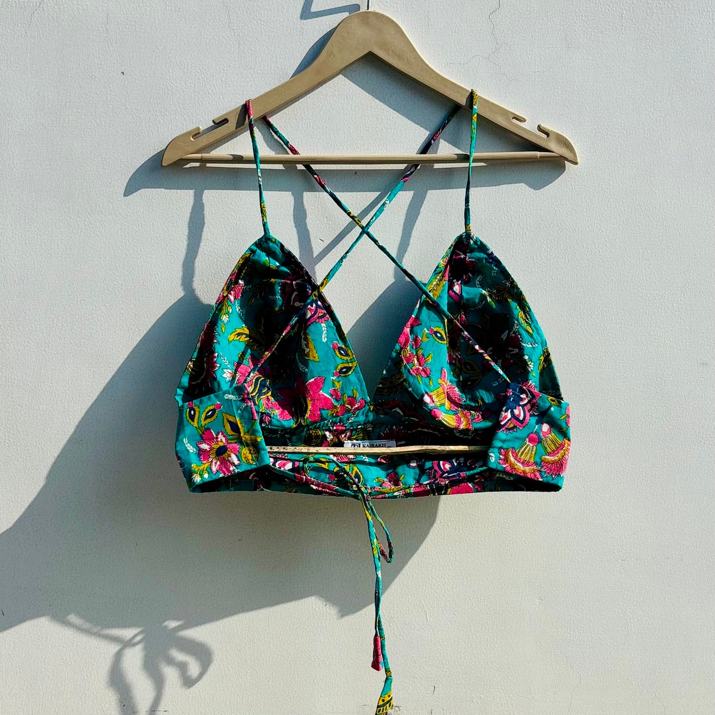 Rama Green Jaal Cotton Removable Pad Bra - KJ0818