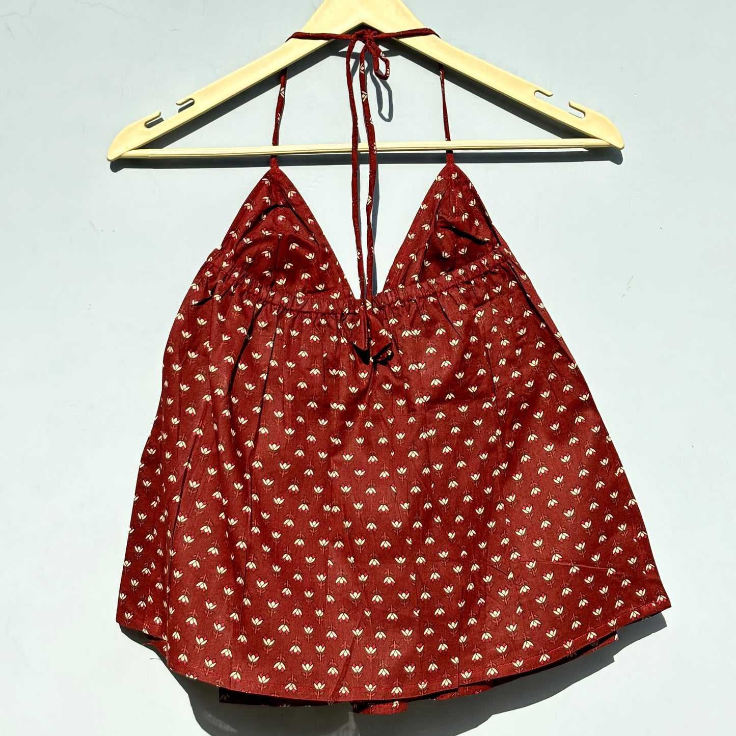 Brown Butti Tree Cotton Top - KJ0483