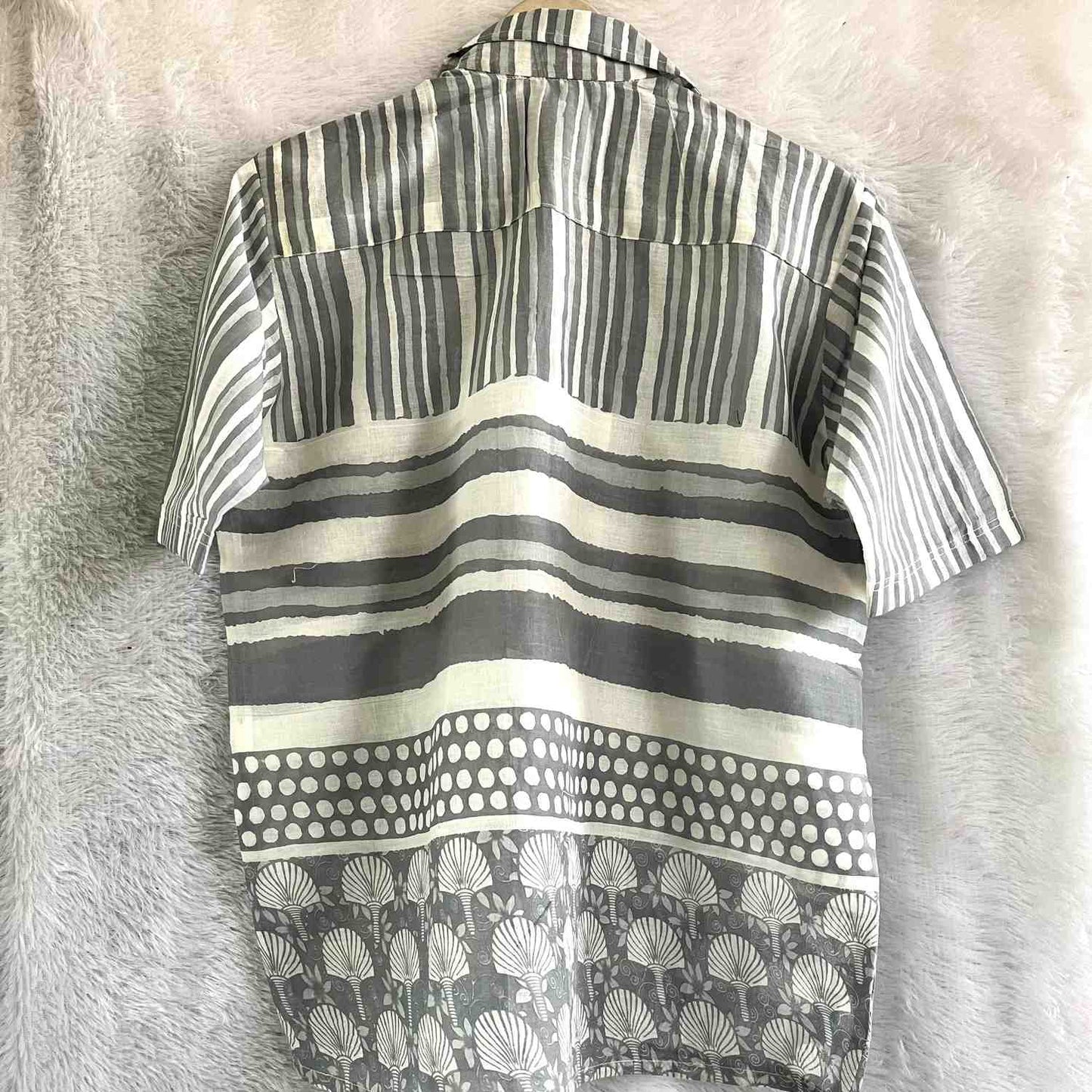 Grey Stripe Mul Shirt - KJ0619