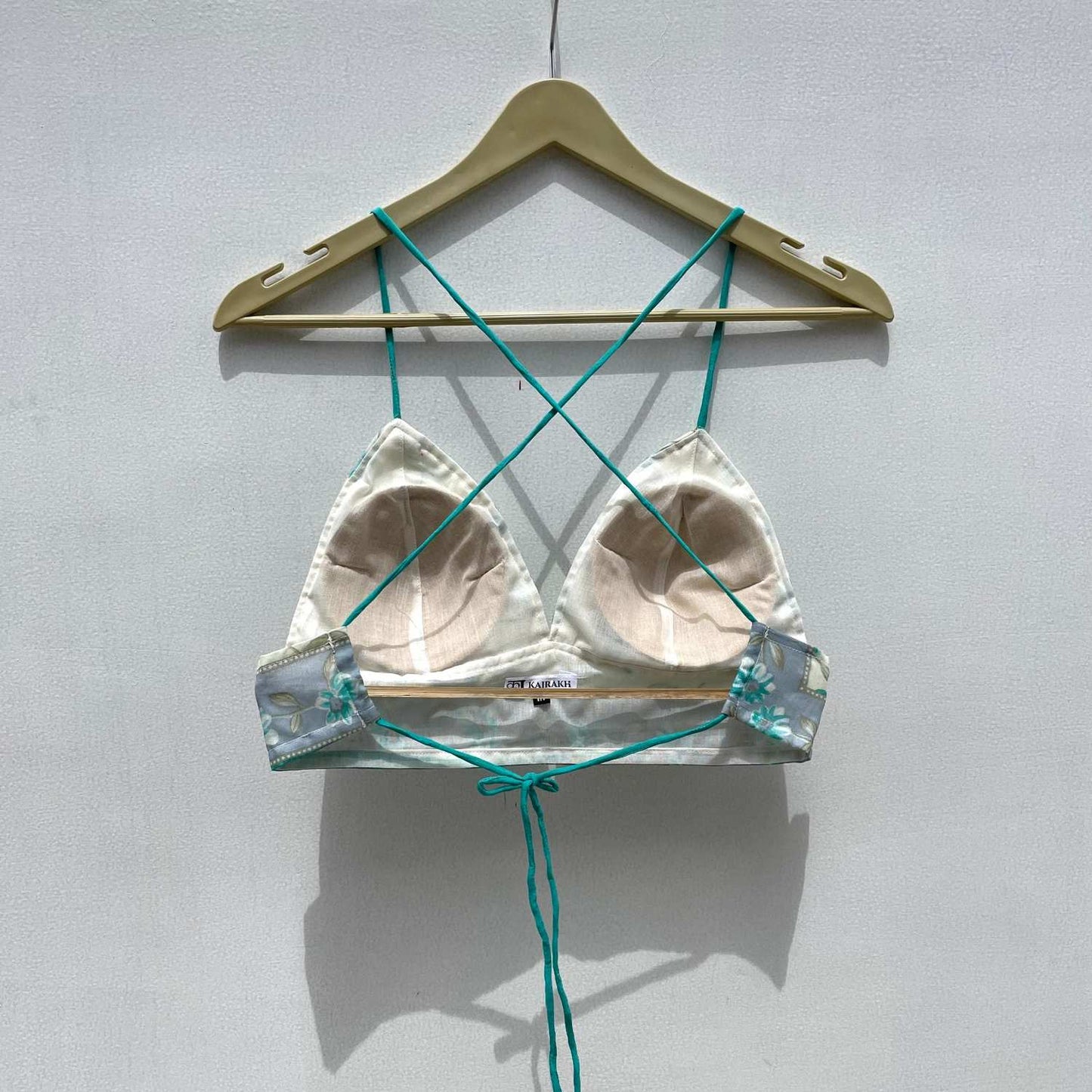 White Blue Floral Mul Bra- KJ0312