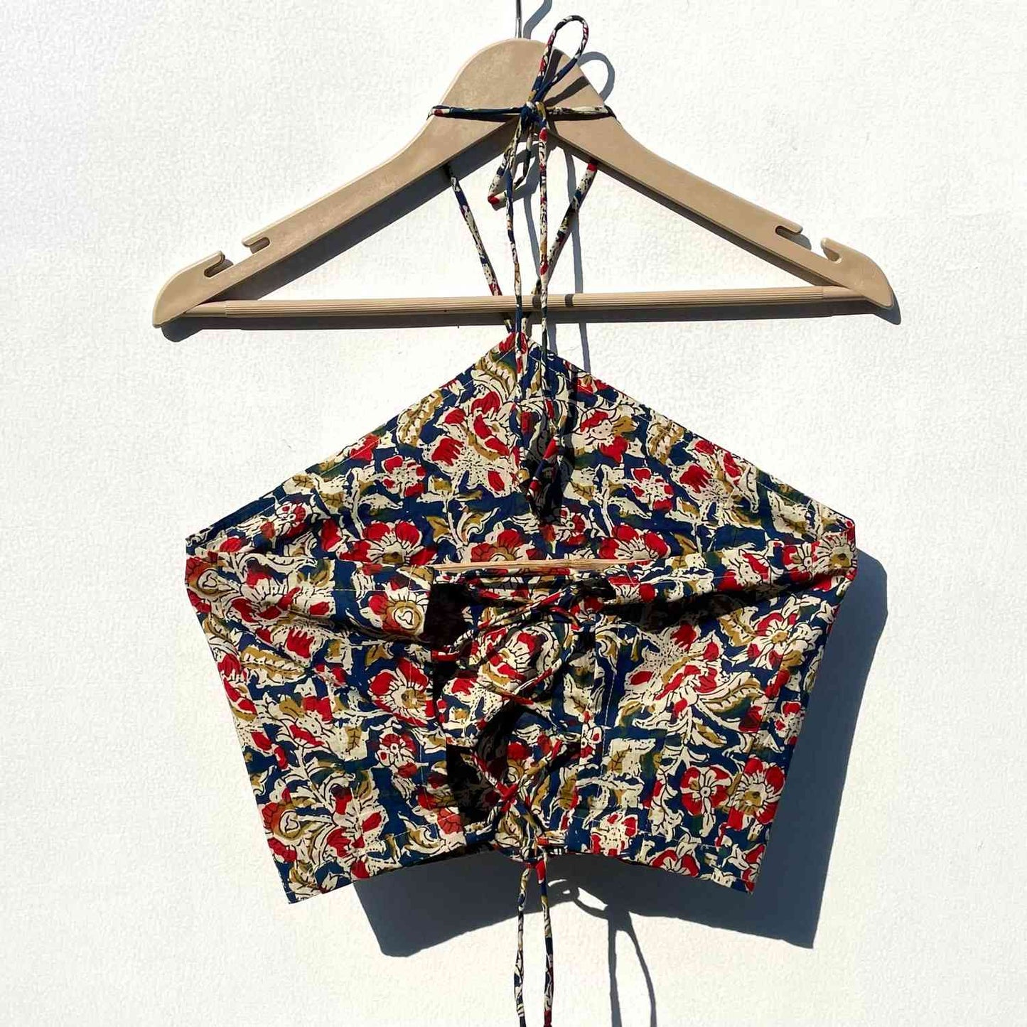 Blue Jaal Criss Cross Cotton Top - KJ0299