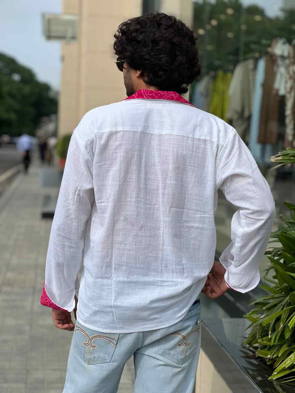 Bandhej Collar shirt - AA10134