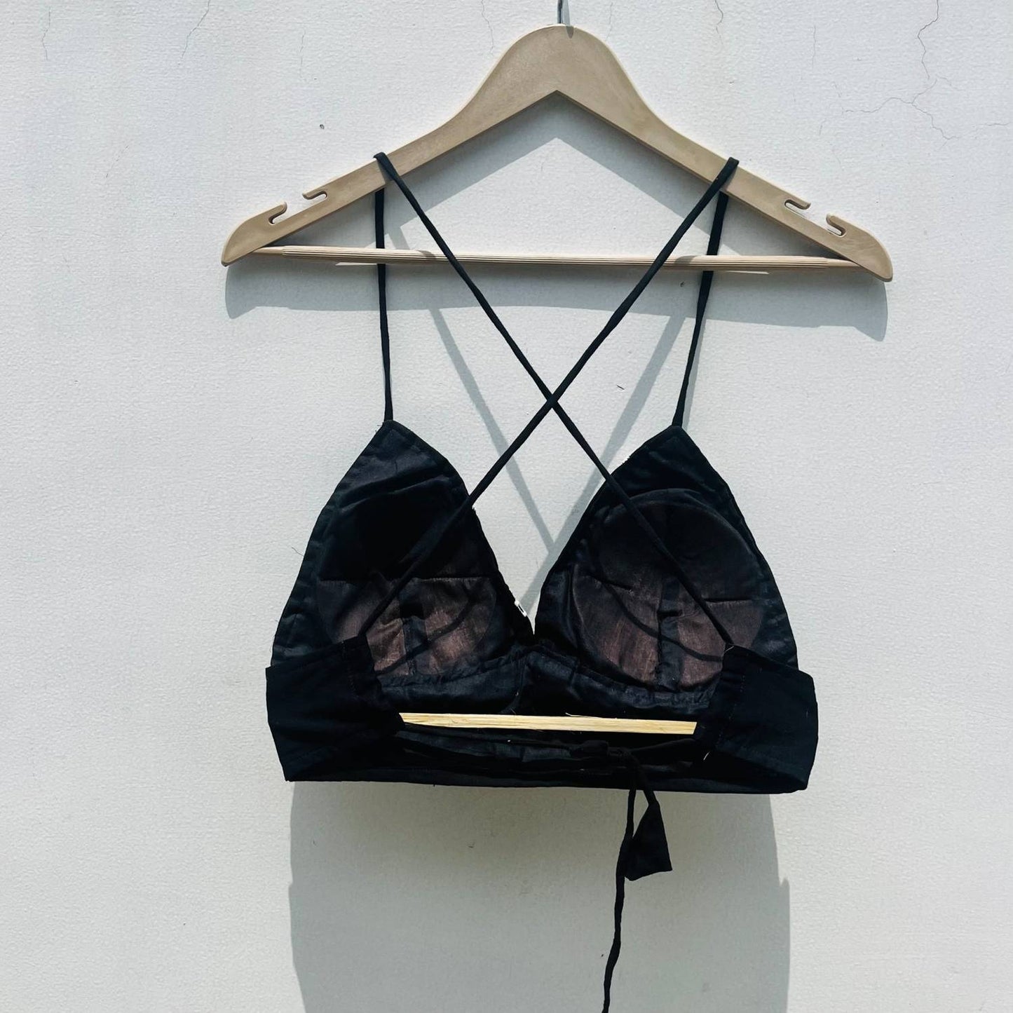 Black Artificial Mirror Bra - KJ0695 (Clearance Sale)