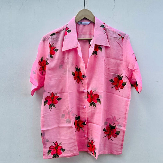 Pink Hand Painted Shirt - KJ0685