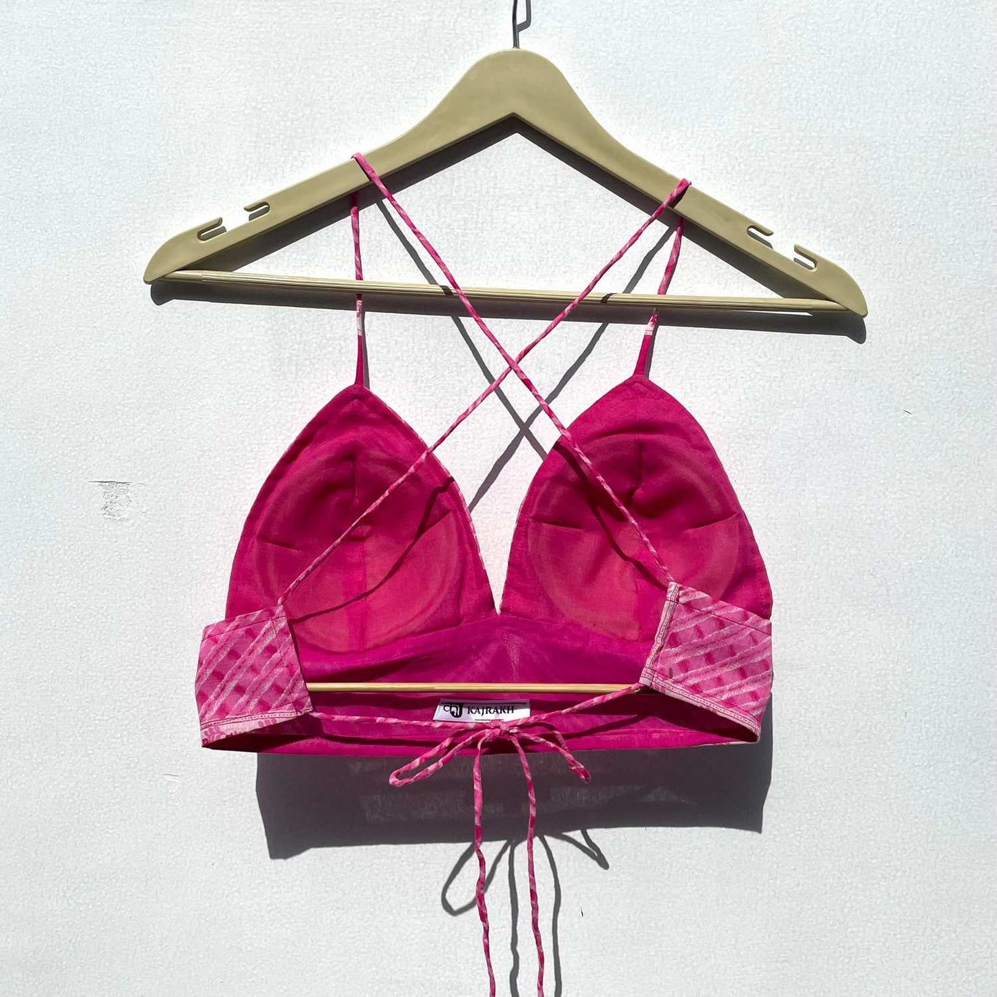 Pink Cross Pattern Mul Bra - KJ0270