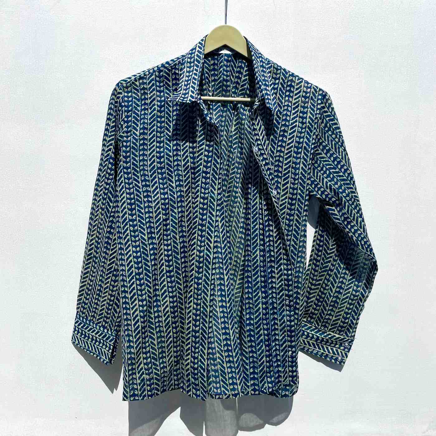Indigo Floral Mul Shirt - KJ0402