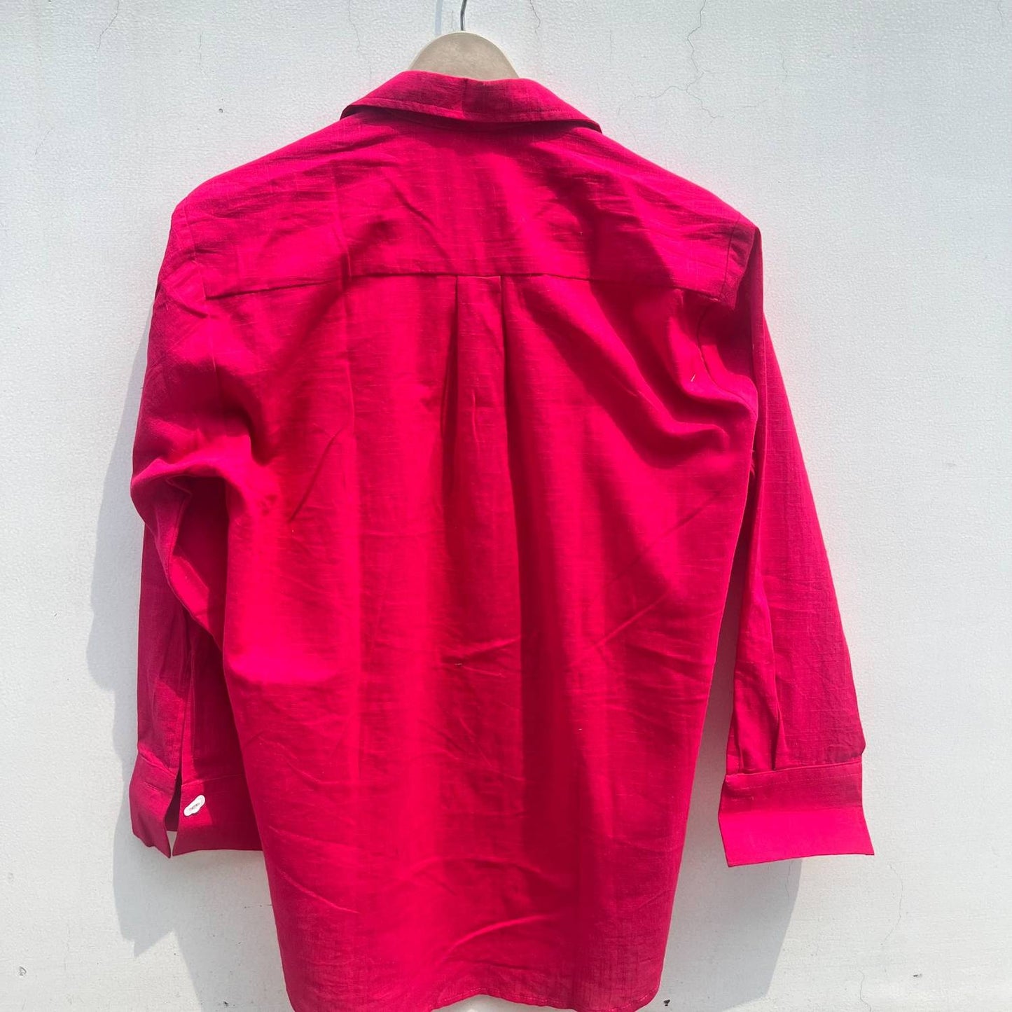 Pink Slub Cotton Flip Flop Shirt - KJ0744
