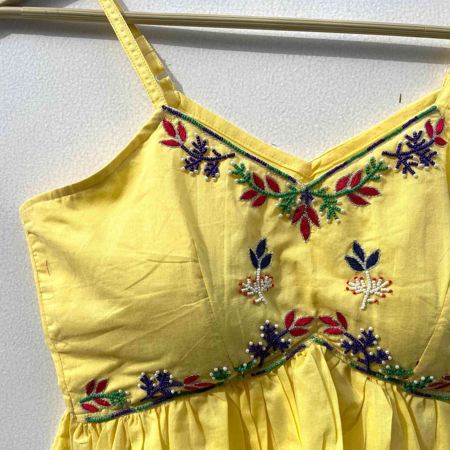 Yellow Kalakaari Hand Embroidered Top - KJ0189
