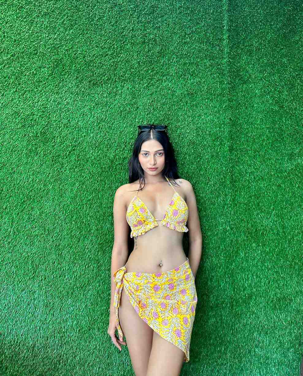 Yellow handblock beach set - KJ0754