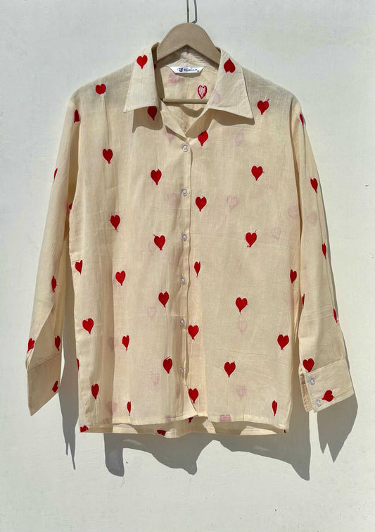 Red Heart Women Shirt - KJ0887