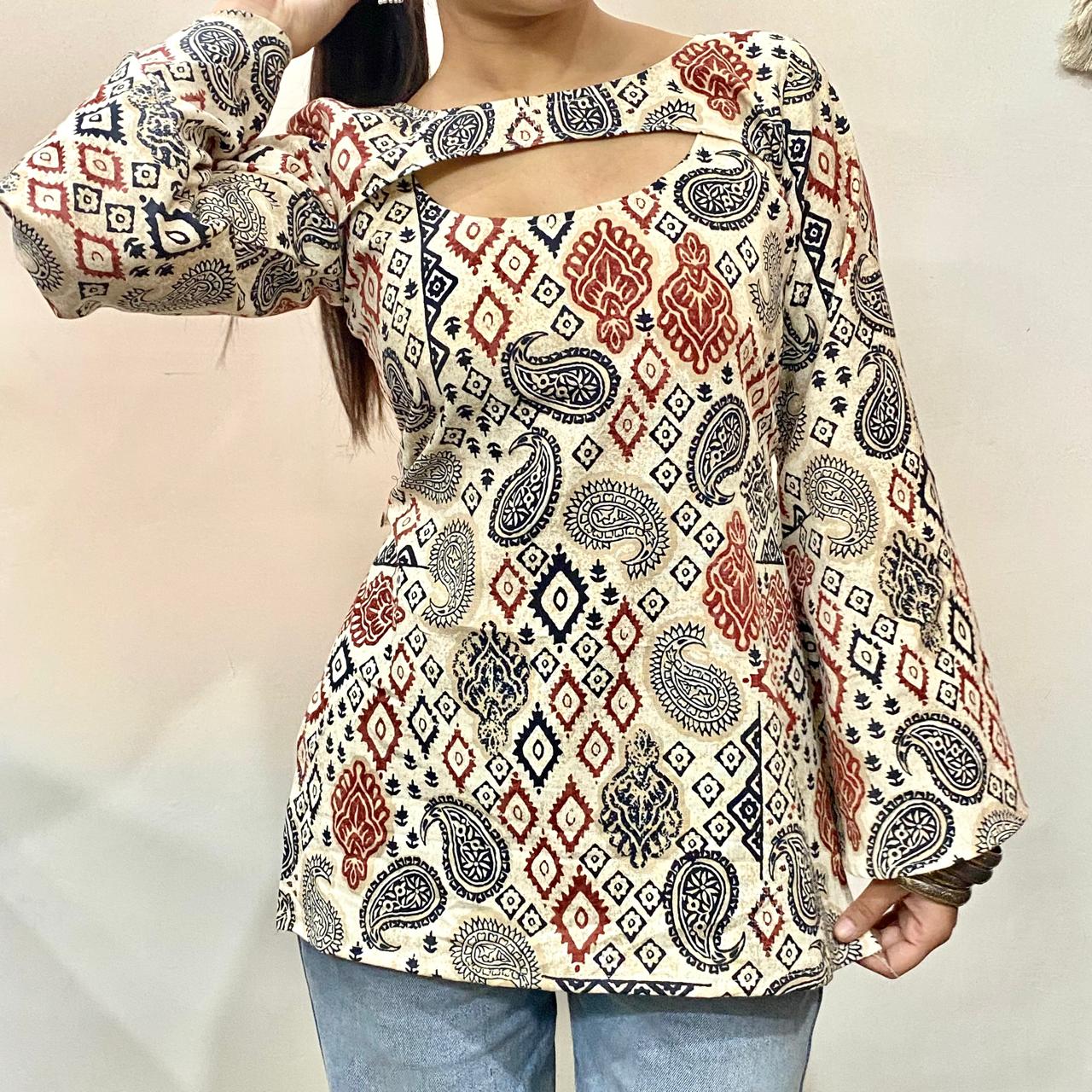 Nivara 2 in 1 Cotton Kurti - KJ10302