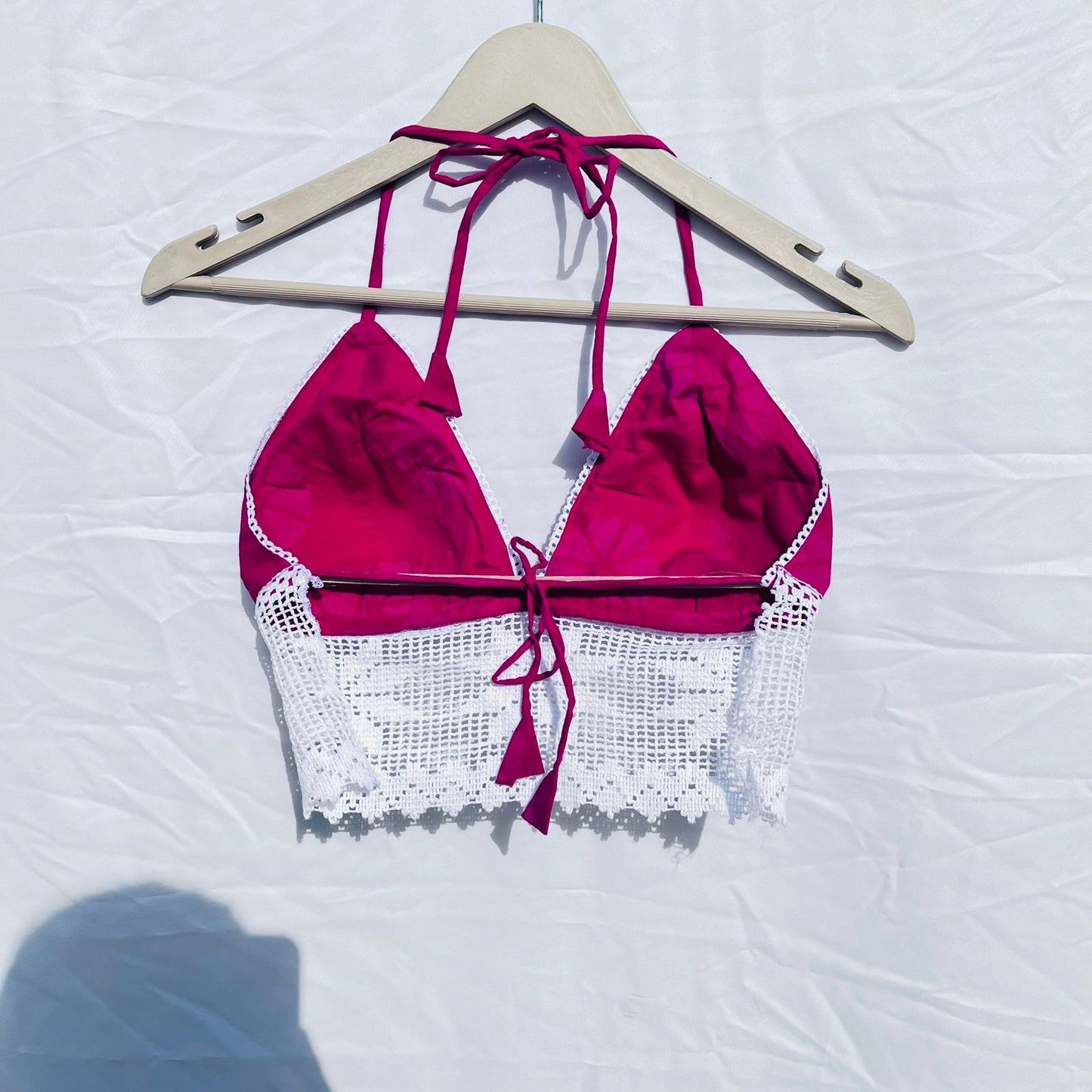 Pink Self Floral Print Chikan Lace Removable Pads Bra - Kj10391