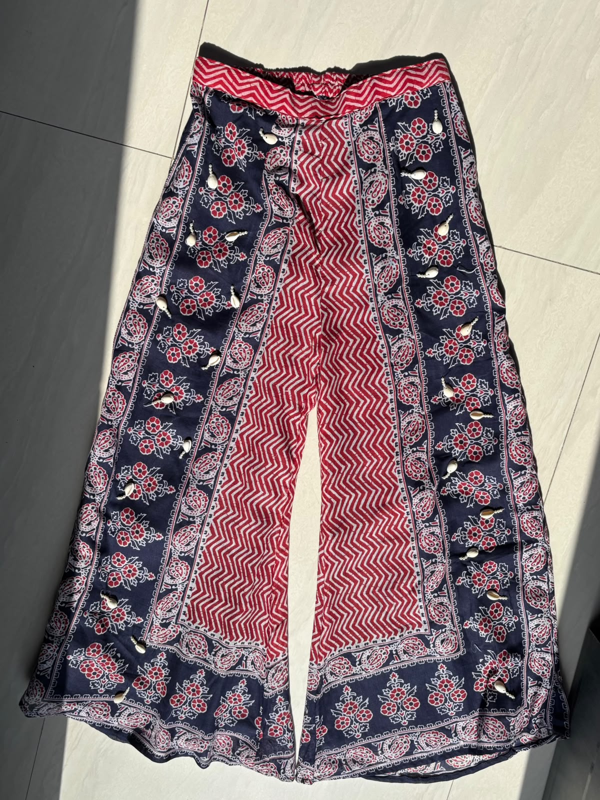 Navratri Blue Ajrakh Palazzo - KJ10475