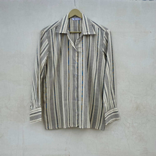 Stripe Khadi Women Shirt - KJ10151