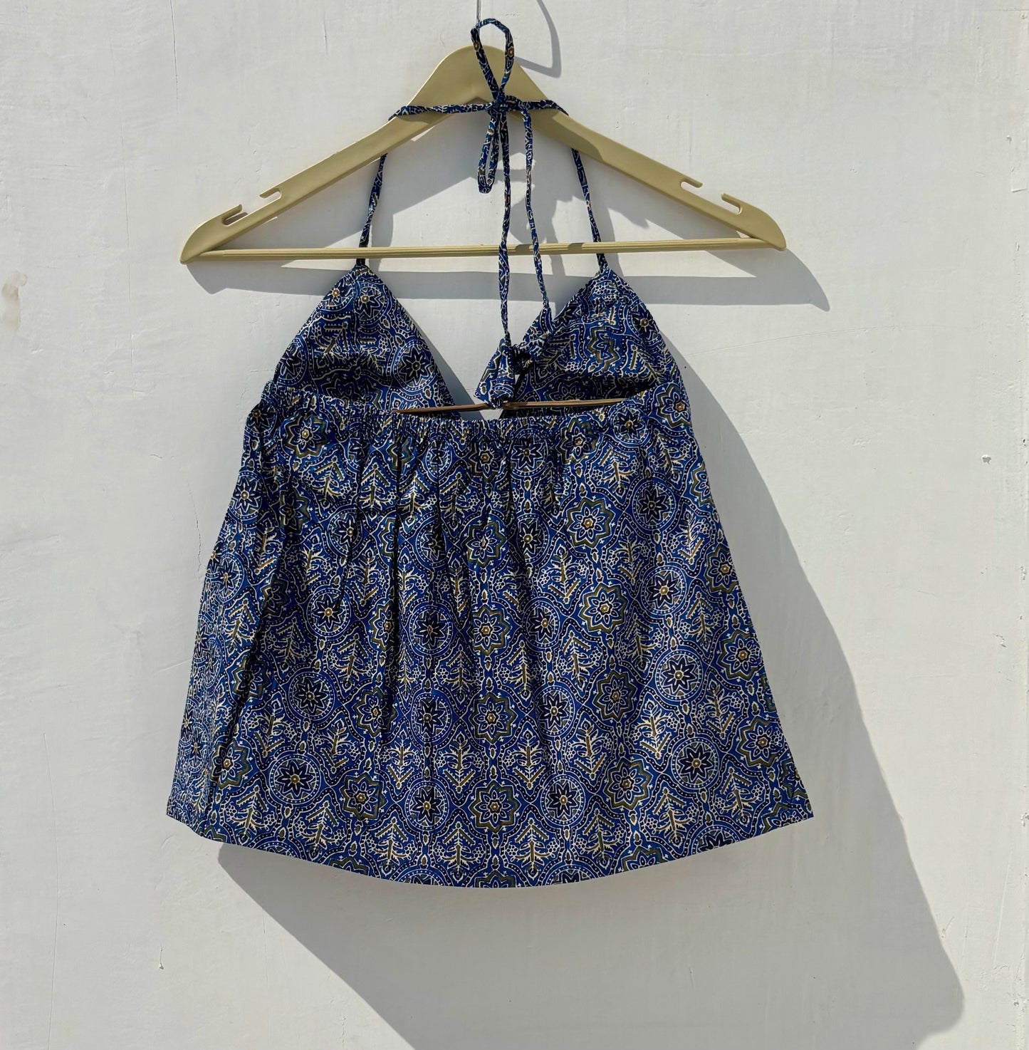 Indigo Ajrakh Tree Cotton Top - KJ0873 (Clearance Sale)