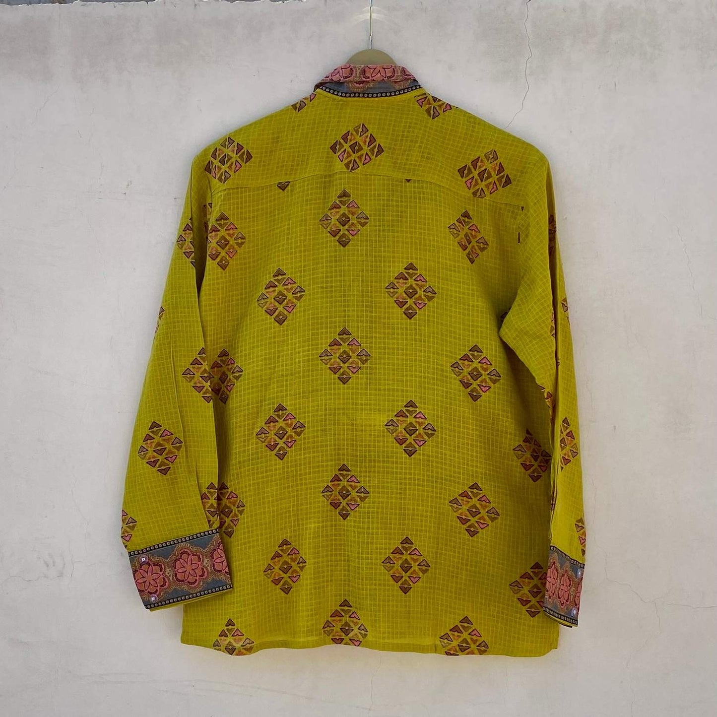 Parrot Green Kota Doria Women Shirt - KJ10218