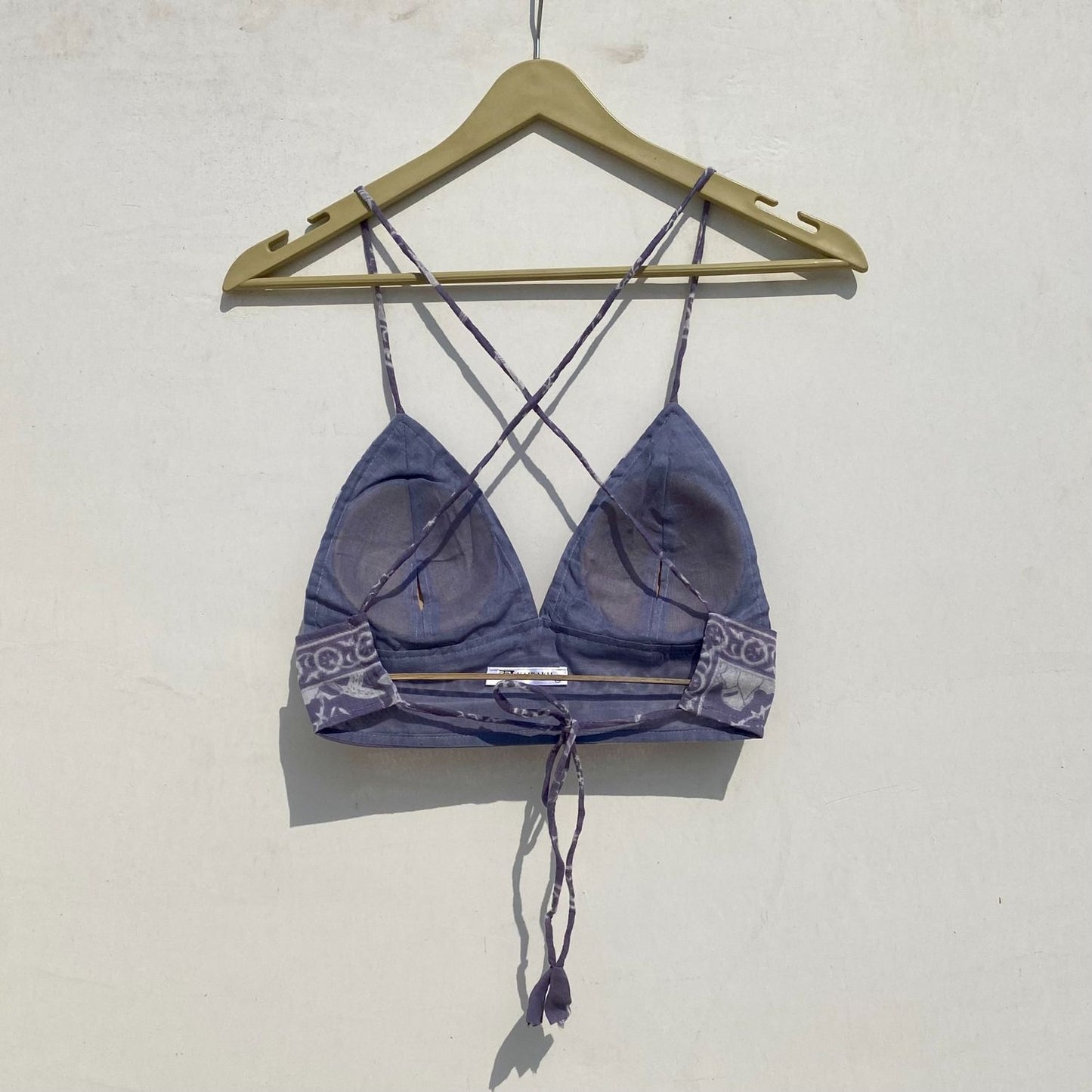 Lavender Floral Removable Pads Bra - KJ0939