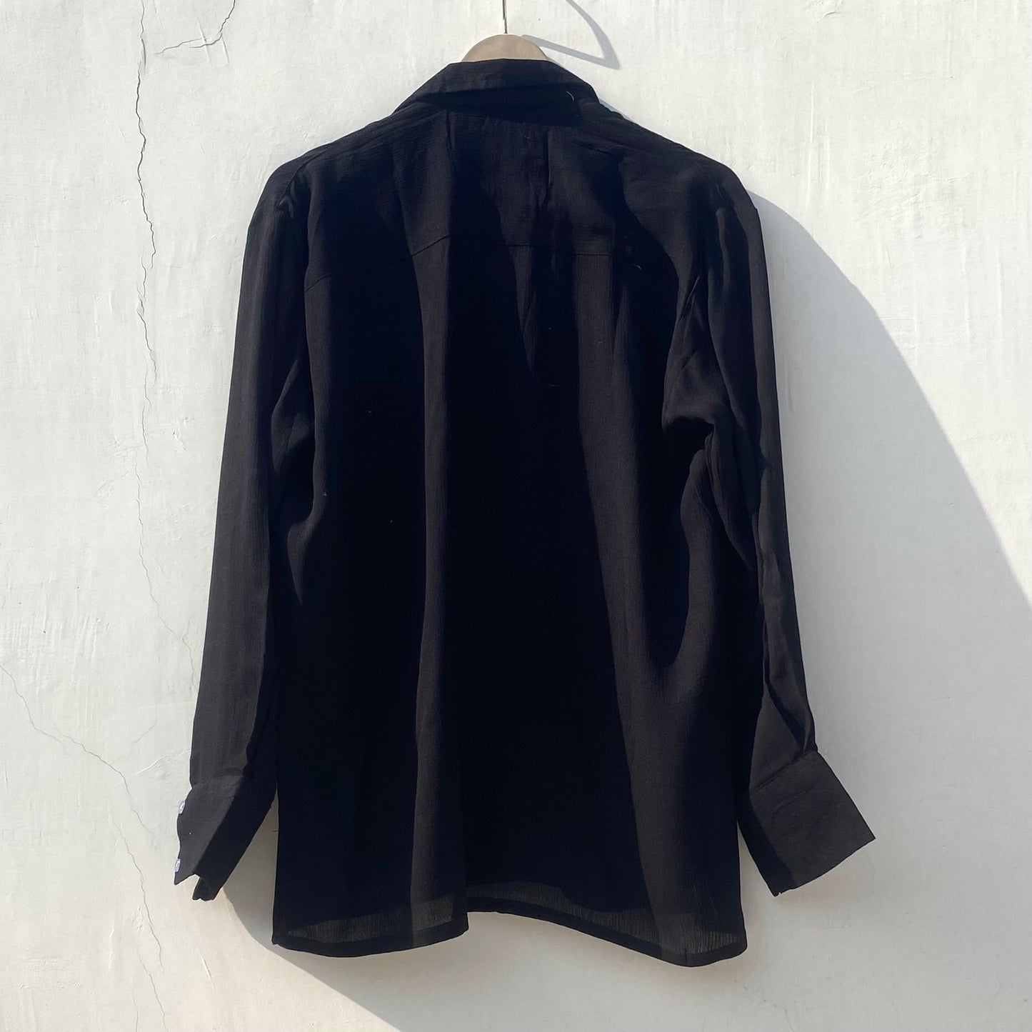 Black Crush Cotton Women Shirt - KJ0689