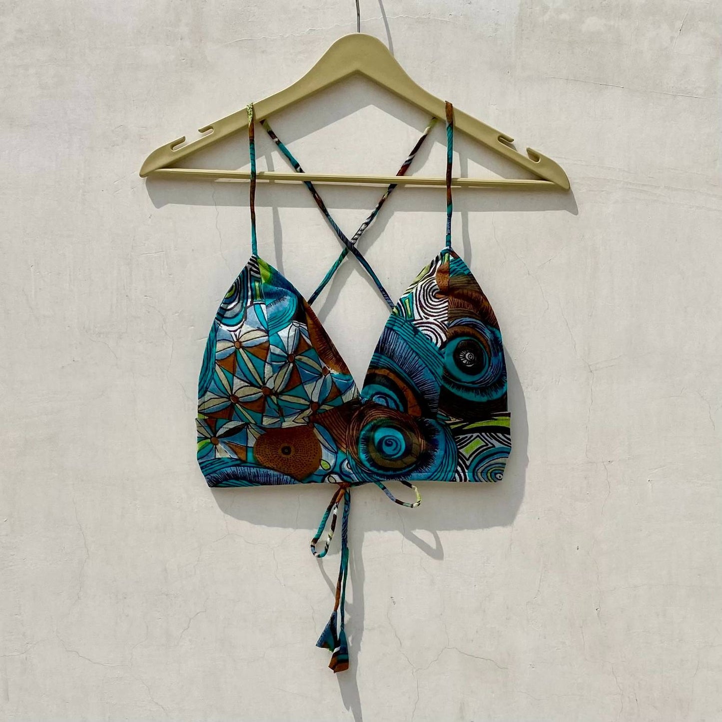 Multi Abstract Removable Pads Bra - KJ10074