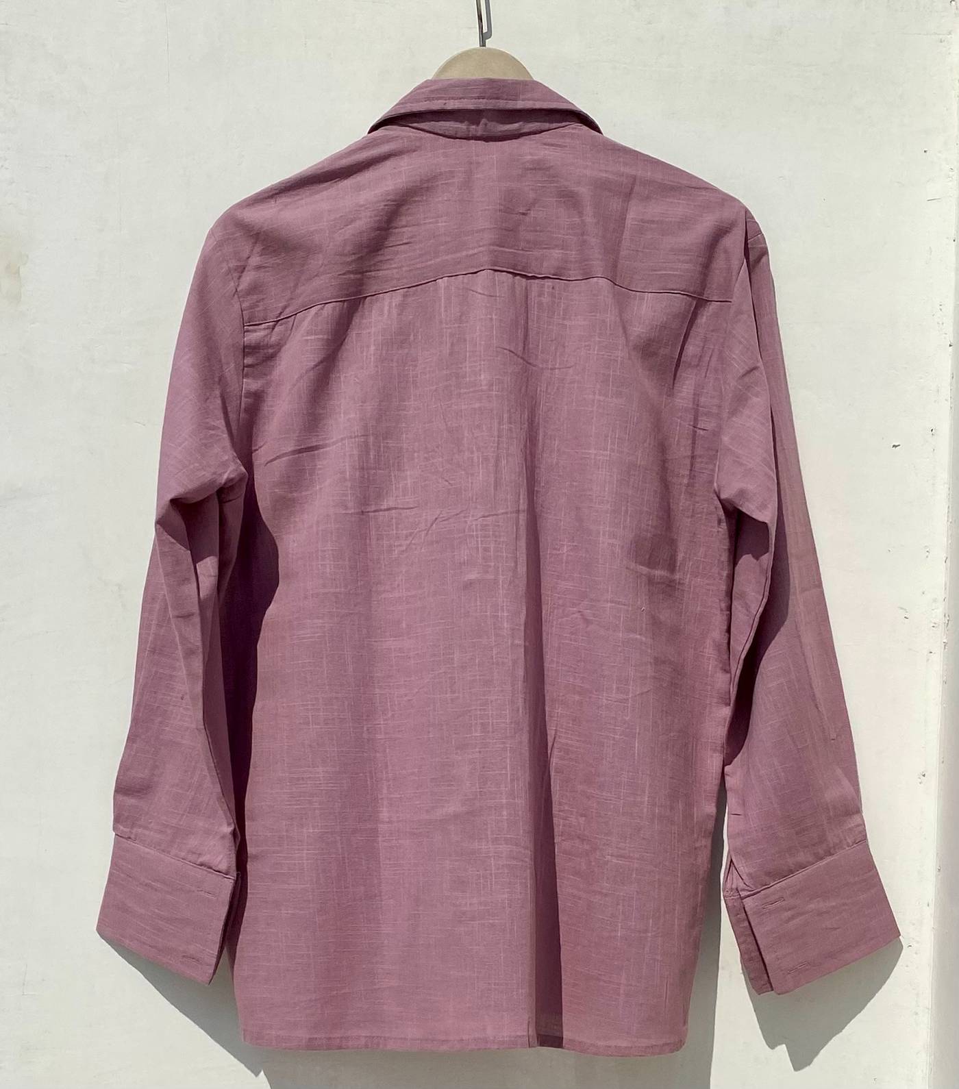 Wine Floral Embroidery Cotton Women Shirt - KJ0913