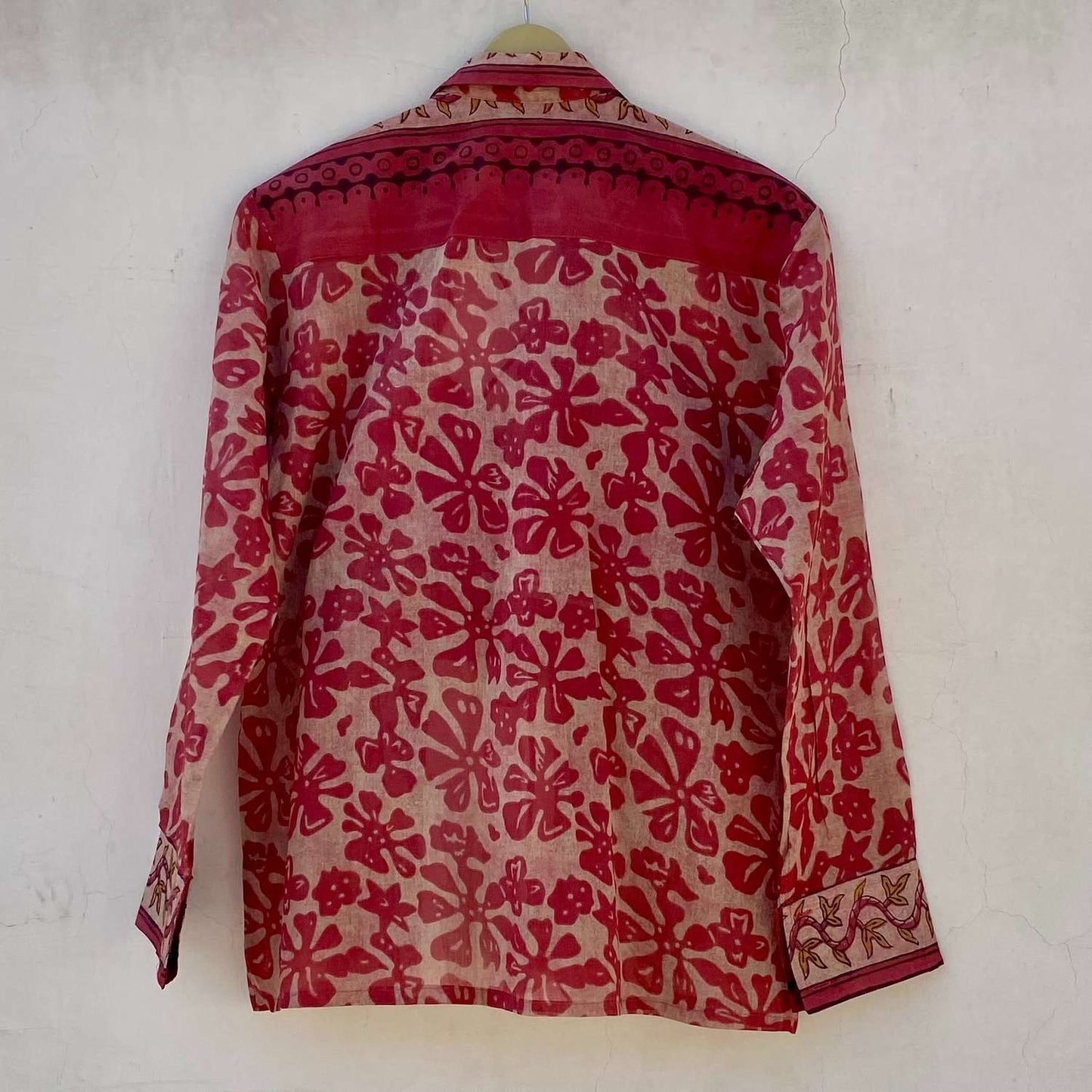 Carrot Batik Floral Mul Women Shirt - KJ10225