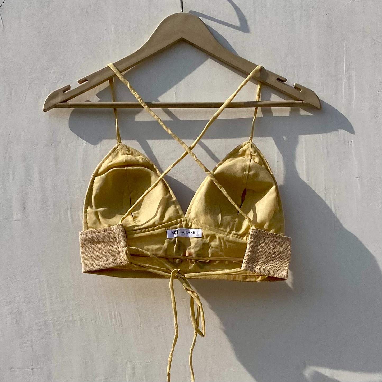 Jute Butterfly Embroidery Removable Pads Bra - KJ0926