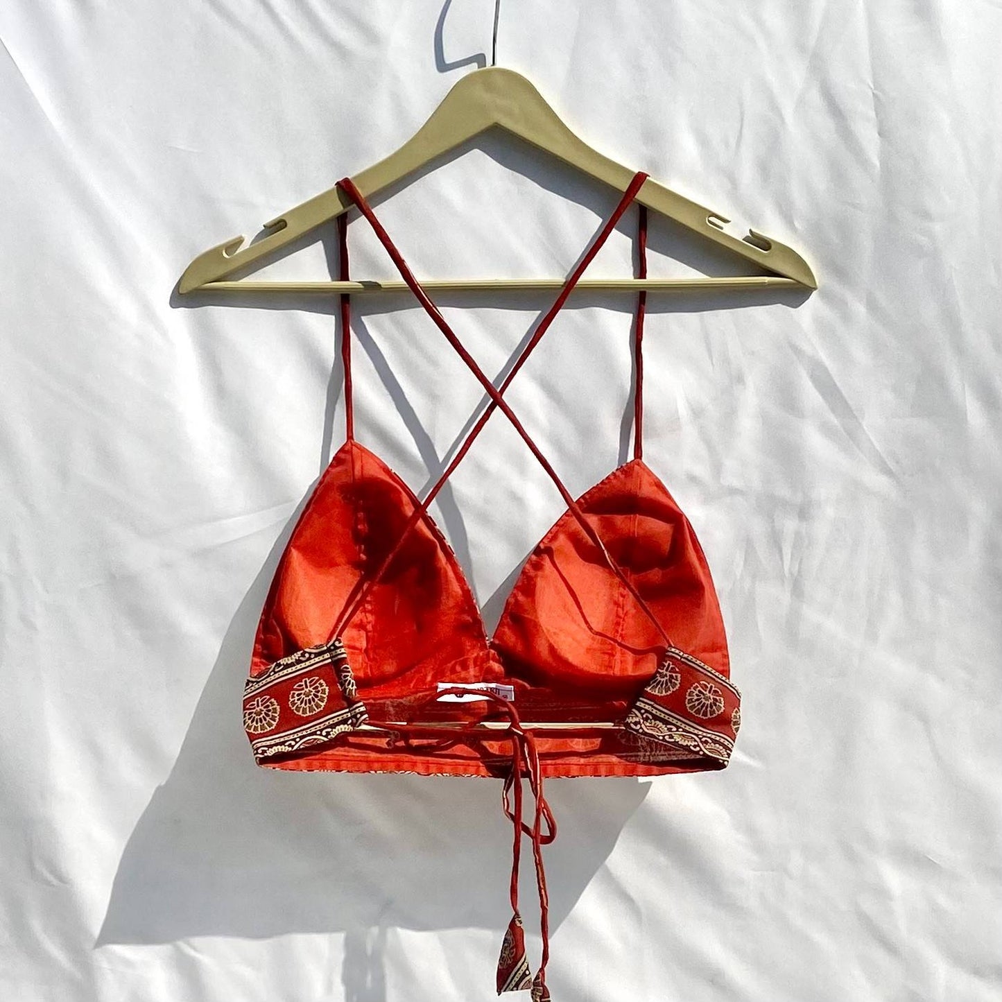 Maroon Leaf Removable Pad Bra - KJ10323