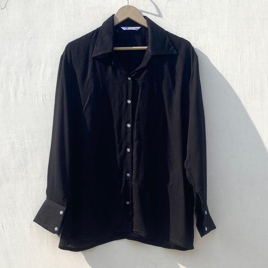 Black Crush Cotton Women  Shirt - KJ0689