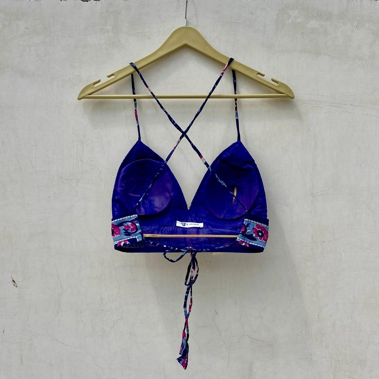 Indigo Batik Shirt and Bra Combo - KJ10070