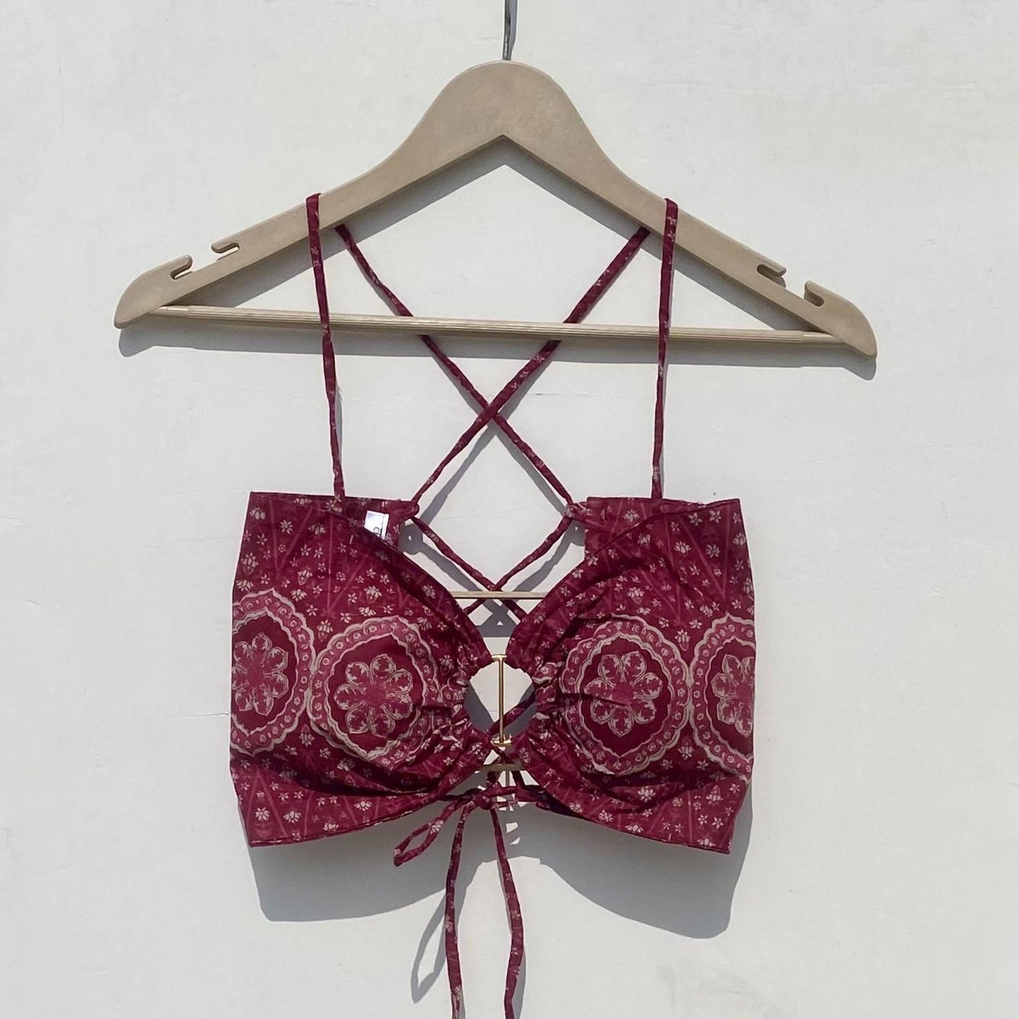 Ring Pink Ajrakh Bra - KJ0927