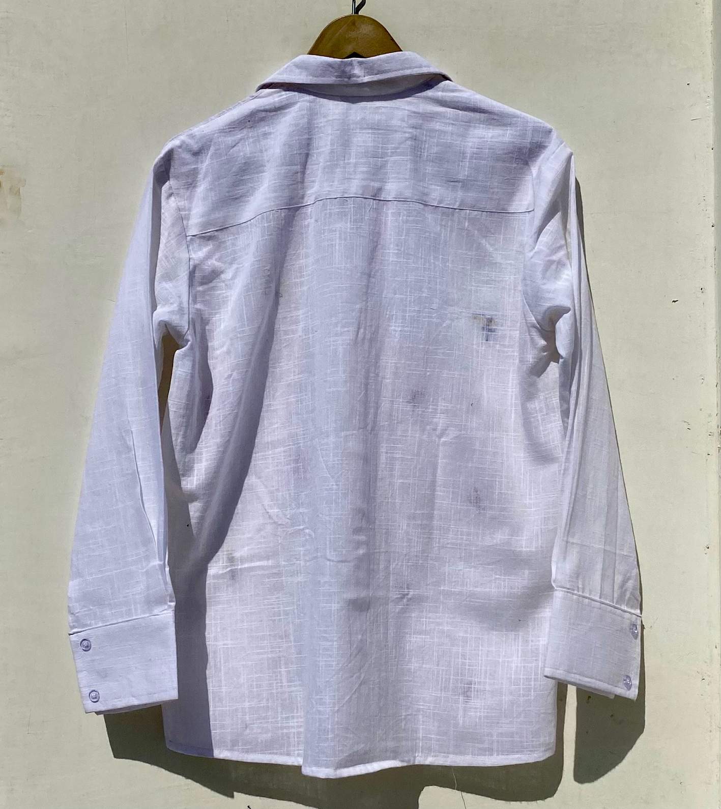 White Floral Embroidery Cotton Women Shirt - KJ0914