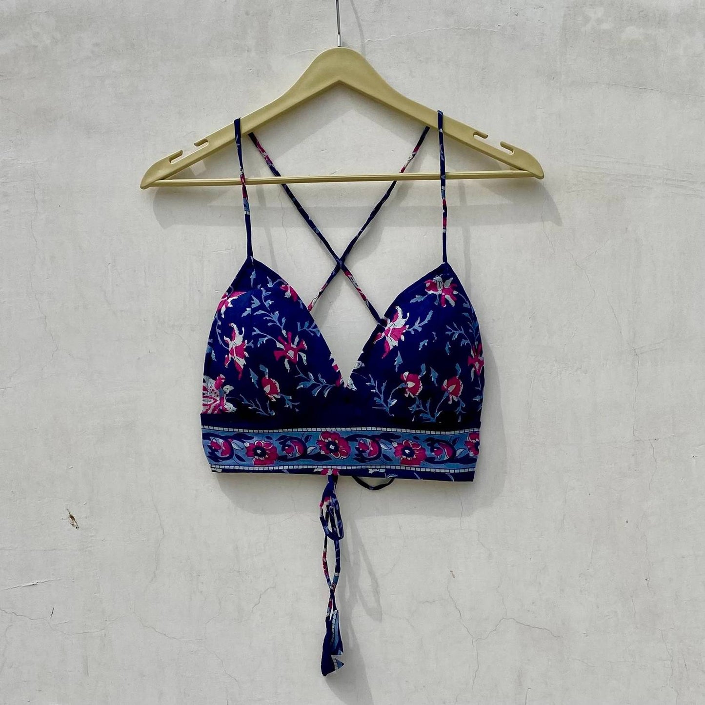 Indigo Batik Shirt and Bra Combo - KJ10070
