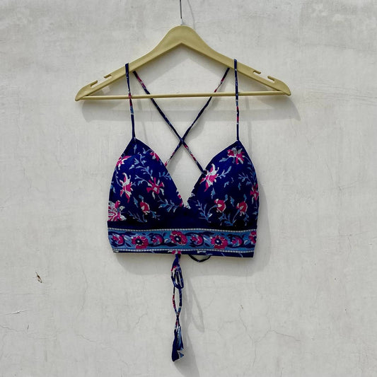 Indigo Batik Removable Pads Bra - KJ10068