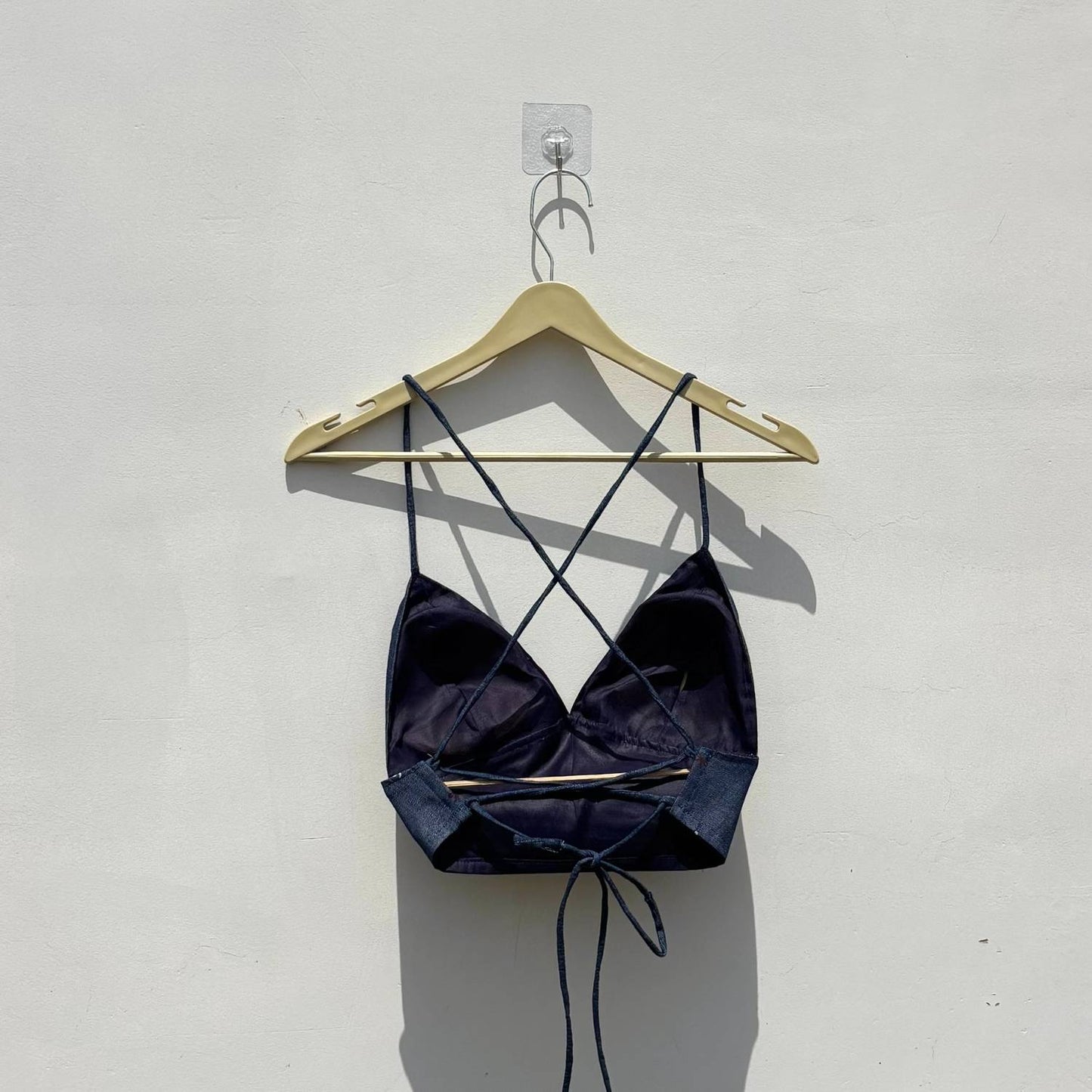 Denim Floral Removable Pads Bra - Kj10415