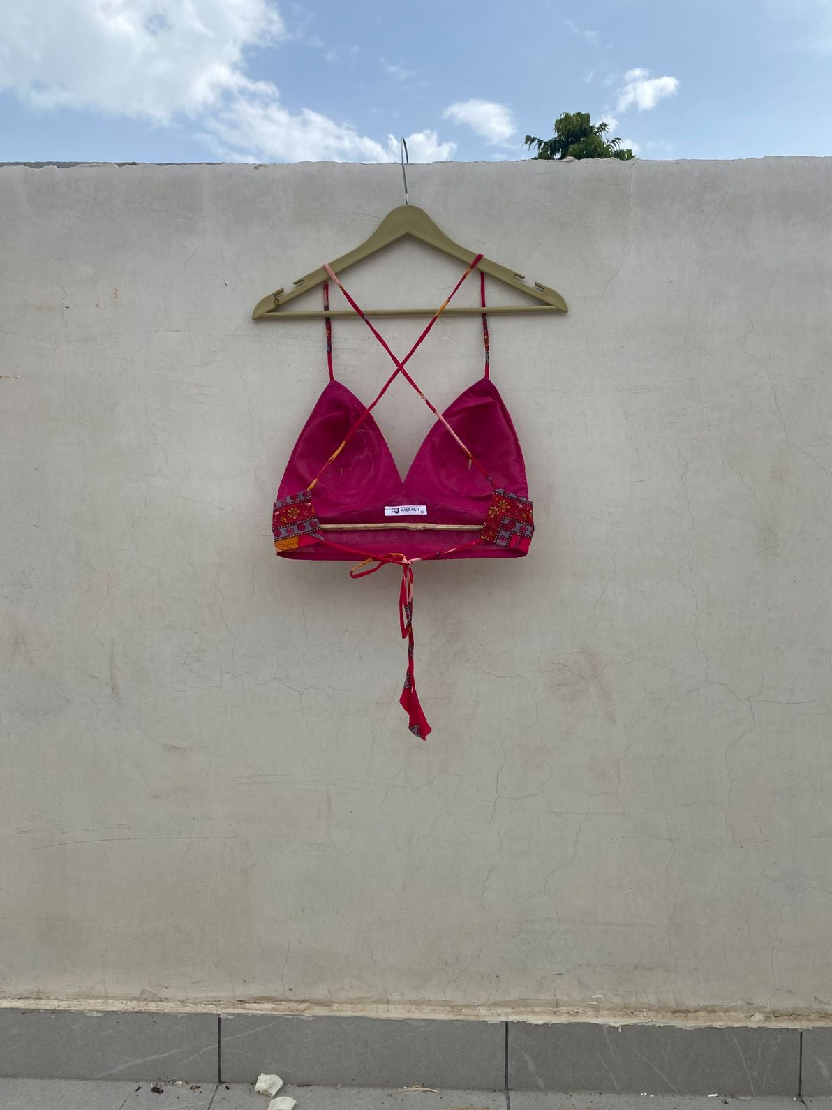 Pink Leaf Removable Pads Bra - KJ10093