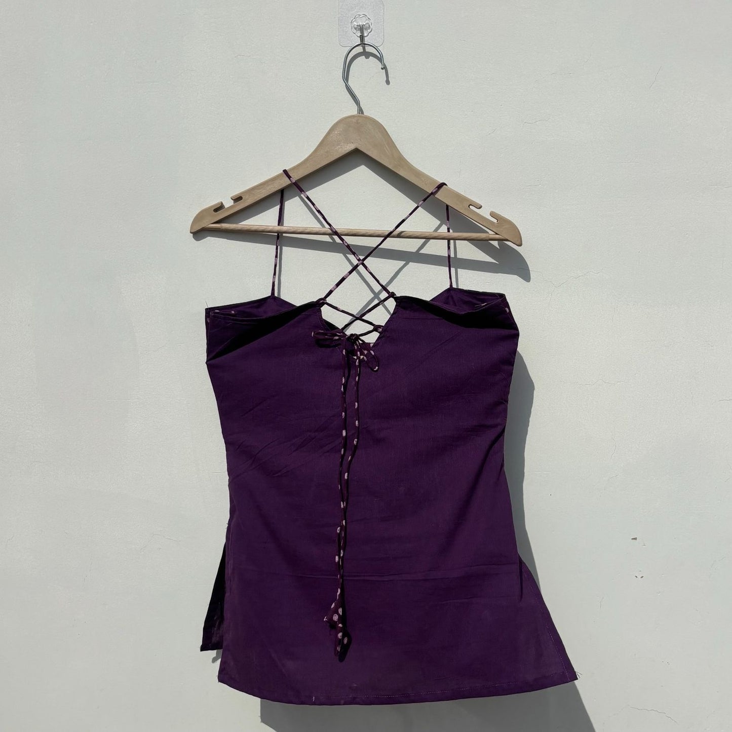 Polka Purple Patch Kurti Top - KJ10410