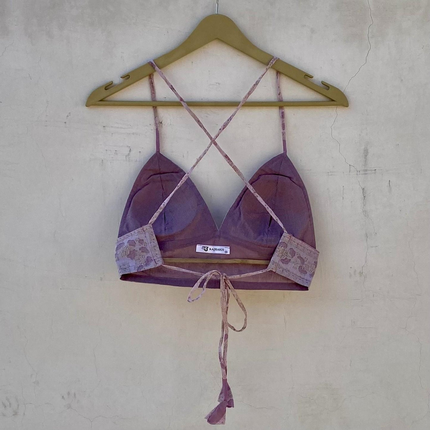 Lavender AbstractRemovable Pads Bra - KJ10239